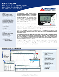 Thumbnail of document Data Sheet - RHTemp2000 Temperature & Humidity Data Logger